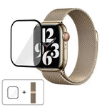 Dây đồng hồ thép không gỉ Milanese với phim cong 3D, Dành cho Apple Watch Series 10 46mm, Dành cho Apple Watch Series 10 42mm, Dành cho Apple Watch Series 44mm