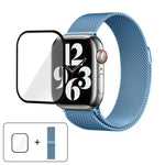 Dây đồng hồ thép không gỉ Milanese với phim cong 3D, Dành cho Apple Watch Series 10 46mm, Dành cho Apple Watch Series 10 42mm, Dành cho Apple Watch Series 44mm