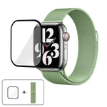 Dây đồng hồ thép không gỉ Milanese với phim cong 3D, Dành cho Apple Watch Series 40mm, Dành cho Apple Watch Ultra 2 / 1 49mm, Dành cho Apple Watch Series 45mm