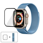 Dây đồng hồ thép không gỉ Milanese với phim cong 3D, Dành cho Apple Watch Series 40mm, Dành cho Apple Watch Ultra 2 / 1 49mm, Dành cho Apple Watch Series 45mm