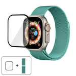 Dây đồng hồ thép không gỉ Milanese với phim cong 3D, Dành cho Apple Watch Series 40mm, Dành cho Apple Watch Ultra 2 / 1 49mm, Dành cho Apple Watch Series 45mm
