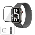 Dây đồng hồ thép không gỉ Milanese với phim cong 3D, Dành cho Apple Watch Series 41mm, Dành cho Apple Watch Series 38mm, Dành cho Apple Watch Series 42mm