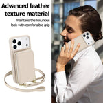 Túi đeo chéo khóa kéo chống RFID đựng thẻ và điện thoại, dành cho iPhone 17 Pro Max, iPhone 17 Pro, iPhone Air, iPhone 15 Pro Max, iPhone 15 Pro, iPhone 15 Plus / 14 Plus