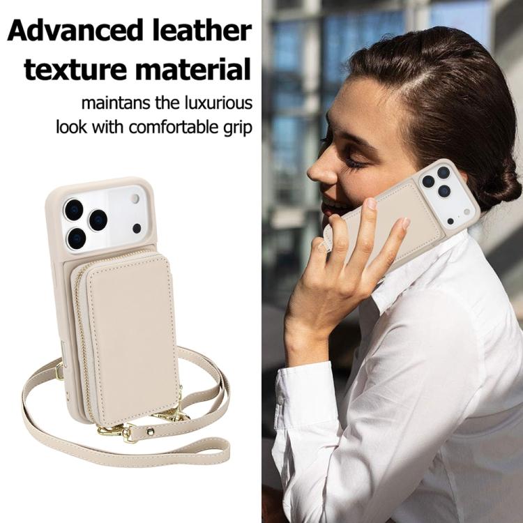 Túi đeo chéo khóa kéo chống RFID đựng thẻ và điện thoại, dành cho iPhone 17 Pro Max, iPhone 17 Pro, iPhone Air, iPhone 15 Pro Max, iPhone 15 Pro, iPhone 15 Plus / 14 Plus