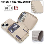 Túi đeo chéo khóa kéo chống RFID đựng thẻ và điện thoại, dành cho iPhone 15, iPhone 14 / 13, iPhone 14 Pro, iPhone 14 Pro Max, iPhone 13 Pro Max, iPhone 13 Pro