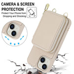 Túi đeo chéo khóa kéo chống RFID đựng thẻ và điện thoại, dành cho iPhone 15, iPhone 14 / 13, iPhone 14 Pro, iPhone 14 Pro Max, iPhone 13 Pro Max, iPhone 13 Pro