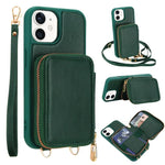 Crossbody Zipper RFID Card Bag Phone Case, For iPhone 12 / 12 Pro, For iPhone 12 Pro Max, For iPhone 11 Pro Max, For iPhone 11, For iPhone 11 Pro