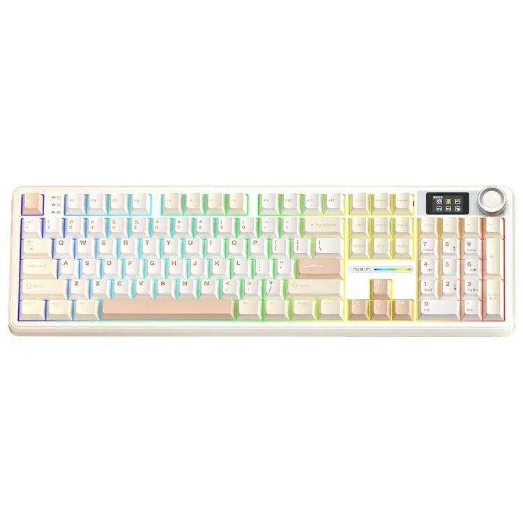 AULA F108 Pro 108 Keys Wired/2.4G/Bluetooth Three Model Customizable RGB Gaming Mechanical Keyboard