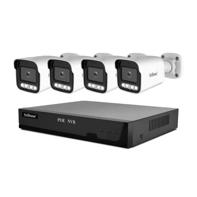 Bộ đầu ghi video mạng camera POE 4 kênh HD 3MP SriHome NVS005-POE065, 3MP 4 kênh