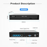 Bộ đầu ghi video mạng camera POE 4 kênh HD 5MP SriHome NVS005-POE065, 5MP 4 kênh