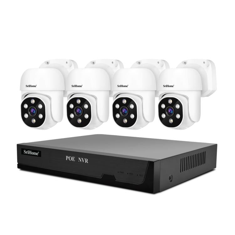 Bộ đầu ghi video mạng camera POE 4 kênh HD 3MP SriHome NVS005-POE030, 3MP 4 kênh