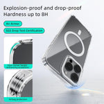 Ốp điện thoại trong suốt chống trầy ABEEL MagSafe vòng màu nam châm, dành cho iPhone 13 Pro Max, dành cho iPhone 13 Pro, dành cho iPhone 13