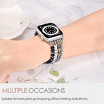 Dây đồng hồ kim loại hạt pha lê mũi tên xDfind, Dành cho Apple Watch 42 / 44 / 45 / 46 / 49mm, Dành cho Apple Watch 38 / 40 / 41 / S10 42mm