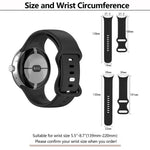 Dây đồng hồ silicone khóa bướm với phim cong 3D, Dành cho Google Pixel Watch 3 45mm, Dành cho Google Pixel Watch 3 41mm, Dành cho Google Pixel Watch 2, Dành cho Google Pixel Watch