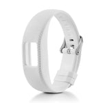 For Garmin Vivofit 4 xDfind Silver Buckle Silicone Sport Watch Band, S, L