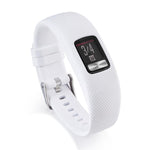 For Garmin Vivofit 4 xDfind Silver Buckle Silicone Sport Watch Band, S, L