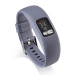 For Garmin Vivofit 4 xDfind Silver Buckle Silicone Sport Watch Band, S, L