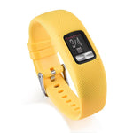 For Garmin Vivofit 4 xDfind Silver Buckle Silicone Sport Watch Band, S, L