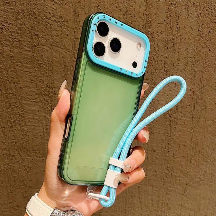 Ốp lưng TPU trong suốt viền khung ống kính tương phản màu có dây đeo, dành cho iPhone 17 Pro Max, iPhone 17 Pro