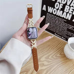 Dây đồng hồ da tổng hợp kim loại hình chữ V xDfind, Dành cho Apple Watch 42 / 44 / 45 / 46 / 49mm, Dành cho Apple Watch 38 / 40 / 41 / S10 42mm