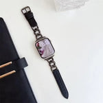 Dây đồng hồ da tổng hợp kim loại dây chuyền denim xDfind, Dành cho Apple Watch 42 / 44 / 45 / 46 / 49mm, Dành cho Apple Watch 38 / 40 / 41 / S10 42mm