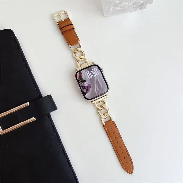 Dây đồng hồ da tổng hợp kim loại dây chuyền denim xDfind, Dành cho Apple Watch 42 / 44 / 45 / 46 / 49mm, Dành cho Apple Watch 38 / 40 / 41 / S10 42mm