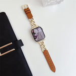 Dây đồng hồ da tổng hợp kim loại dây chuyền denim xDfind, Dành cho Apple Watch 42 / 44 / 45 / 46 / 49mm, Dành cho Apple Watch 38 / 40 / 41 / S10 42mm