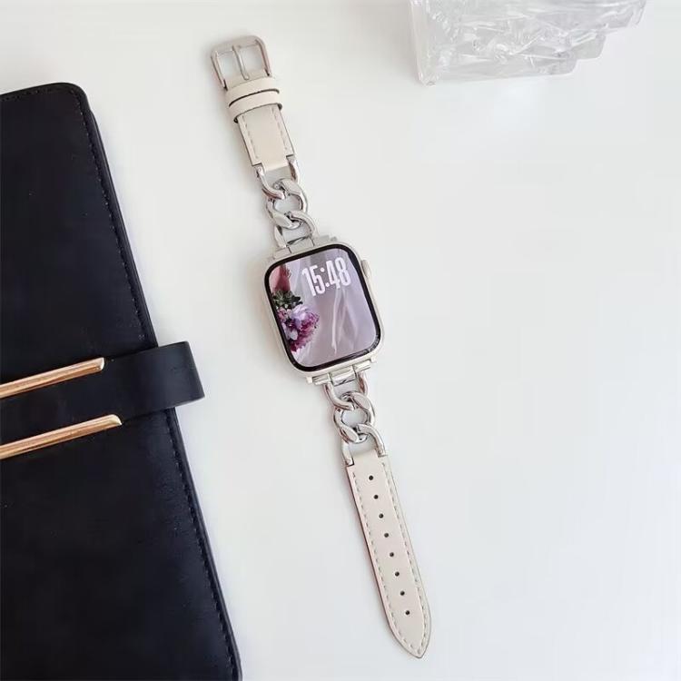 Dây đồng hồ da tổng hợp kim loại dây chuyền denim xDfind, Dành cho Apple Watch 42 / 44 / 45 / 46 / 49mm, Dành cho Apple Watch 38 / 40 / 41 / S10 42mm