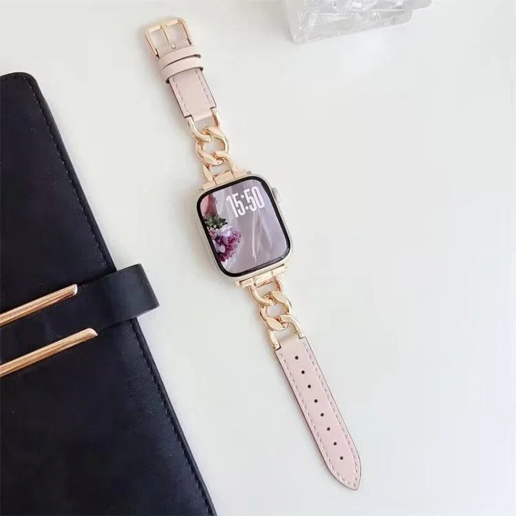 Dây đồng hồ da tổng hợp kim loại dây chuyền denim xDfind, Dành cho Apple Watch 42 / 44 / 45 / 46 / 49mm, Dành cho Apple Watch 38 / 40 / 41 / S10 42mm