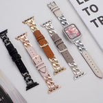 Dây đồng hồ da tổng hợp kim loại dây chuyền denim xDfind, Dành cho Apple Watch 42 / 44 / 45 / 46 / 49mm, Dành cho Apple Watch 38 / 40 / 41 / S10 42mm