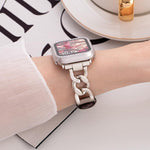Dây đồng hồ da tổng hợp kim loại dây chuyền denim xDfind, Dành cho Apple Watch 42 / 44 / 45 / 46 / 49mm, Dành cho Apple Watch 38 / 40 / 41 / S10 42mm