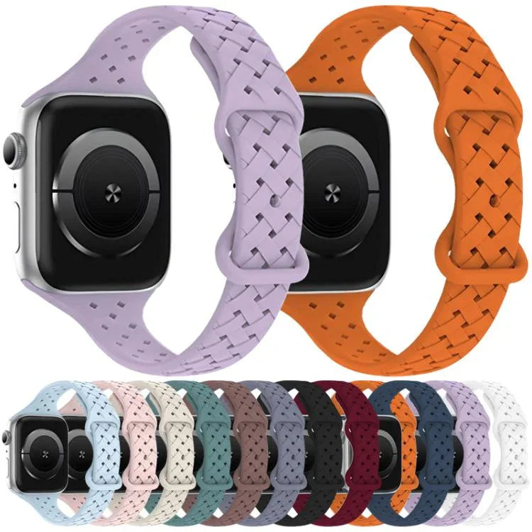 Dây đồng hồ silicone bện khóa bướm xDfind, Dành cho Apple Watch 42 / 44 / 45 / 46 / 49mm, Dành cho Apple Watch 38 / 40 / 41 / S10 42mm