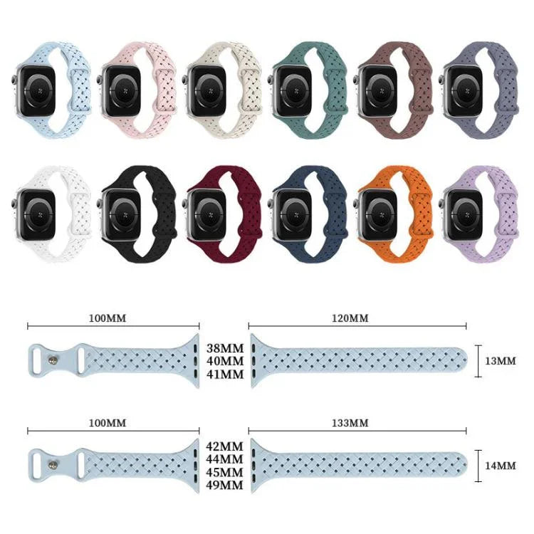 Dây đồng hồ silicone bện khóa bướm xDfind, Dành cho Apple Watch 42 / 44 / 45 / 46 / 49mm, Dành cho Apple Watch 38 / 40 / 41 / S10 42mm