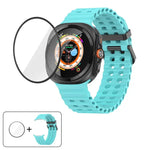 Dây Đeo Đồng Hồ Silicone Khóa Đôi Marine Với Màng Cong 3D, Dành Cho Samsung Galaxy Watch Ultra 2025, Dành Cho Samsung Galaxy Watch Ultra 47mm