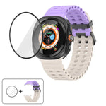 Dây Đeo Đồng Hồ Silicone Khóa Đôi Marine Với Màng Cong 3D, Dành Cho Samsung Galaxy Watch Ultra 2025, Dành Cho Samsung Galaxy Watch Ultra 47mm