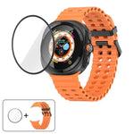 Dây Đeo Đồng Hồ Silicone Khóa Đôi Marine Với Màng Cong 3D, Dành Cho Samsung Galaxy Watch Ultra 2025, Dành Cho Samsung Galaxy Watch Ultra 47mm