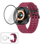 Dây Đeo Đồng Hồ Silicone Khóa Đôi Marine Với Màng Cong 3D, Dành Cho Samsung Galaxy Watch Ultra 2025, Dành Cho Samsung Galaxy Watch Ultra 47mm