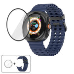 Dây Đeo Đồng Hồ Silicone Khóa Đôi Marine Với Màng Cong 3D, Dành Cho Samsung Galaxy Watch Ultra 2025, Dành Cho Samsung Galaxy Watch Ultra 47mm
