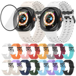 Dây Đeo Đồng Hồ Silicone Khóa Đôi Marine Với Màng Cong 3D, Dành Cho Samsung Galaxy Watch Ultra 2025, Dành Cho Samsung Galaxy Watch Ultra 47mm