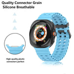 Dây Đeo Đồng Hồ Silicone Khóa Đôi Marine Với Màng Cong 3D, Dành Cho Samsung Galaxy Watch Ultra 2025, Dành Cho Samsung Galaxy Watch Ultra 47mm