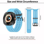 Dây Đeo Đồng Hồ Silicone Khóa Đôi Marine Với Màng Cong 3D, Dành Cho Samsung Galaxy Watch Ultra 2025, Dành Cho Samsung Galaxy Watch Ultra 47mm