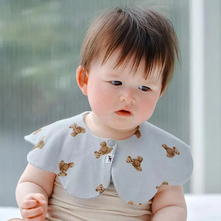 Khăn yếm hình cánh hoa Benzdeer cho trẻ sơ sinh, khăn lau nước bọt, hình trái tim, caro đỏ xanh sóng, nơ sóng, caro màu lớn, sọc hồng vàng, sọc hồng xanh, hoa caro cổ điển, bướm cổ điển, hoa đường kẻ cổ điển, ô cổ điển, dụng cụ