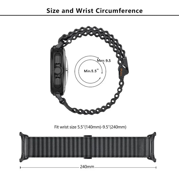 Dây Đeo Đồng Hồ Nylon Vòng Marine Với Màng Cong 3D, Dành Cho Samsung Galaxy Watch Ultra 2025, Dành Cho Samsung Galaxy Watch Ultra 47mm