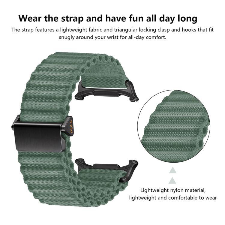 Dây Đeo Đồng Hồ Nylon Vòng Marine Với Màng Cong 3D, Dành Cho Samsung Galaxy Watch Ultra 2025, Dành Cho Samsung Galaxy Watch Ultra 47mm