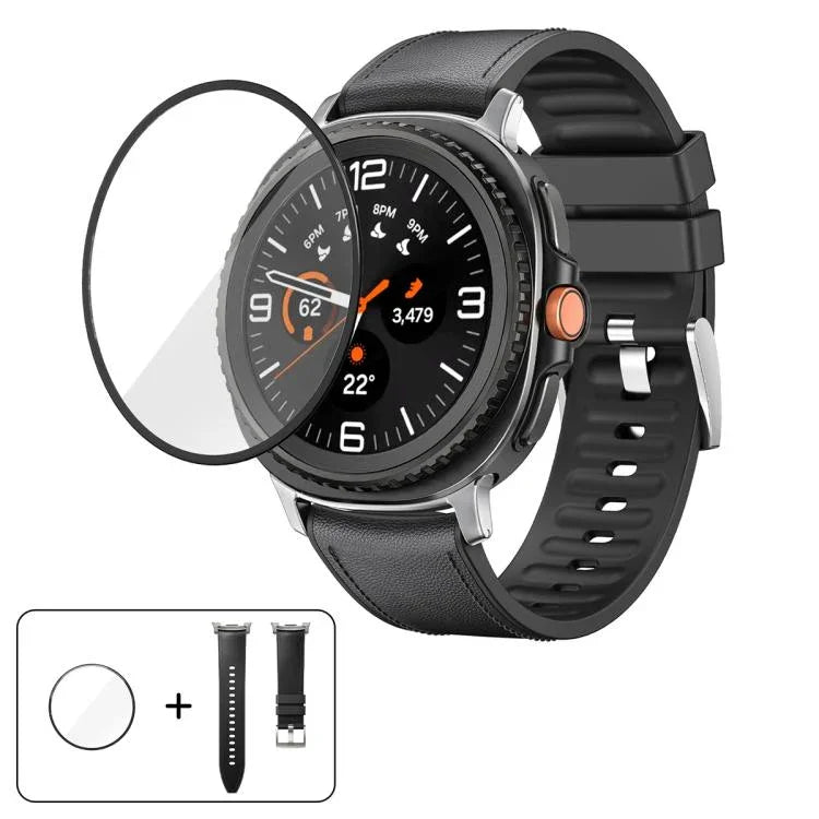 Dây Đeo Đồng Hồ Da Silicone Với Màng Cong 3D, Dành Cho Samsung Galaxy Watch8 Classic 46mm, Dành Cho Samsung Galaxy Watch8 44mm, Dành Cho Samsung Galaxy Watch8 40mm