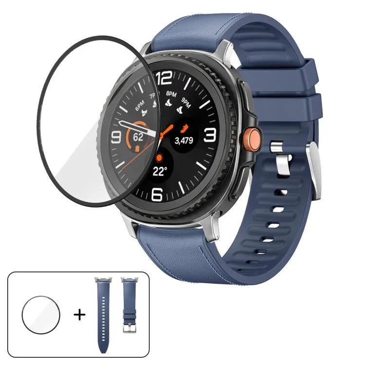 Dây Đeo Đồng Hồ Da Silicone Với Màng Cong 3D, Dành Cho Samsung Galaxy Watch8 Classic 46mm, Dành Cho Samsung Galaxy Watch8 44mm, Dành Cho Samsung Galaxy Watch8 40mm