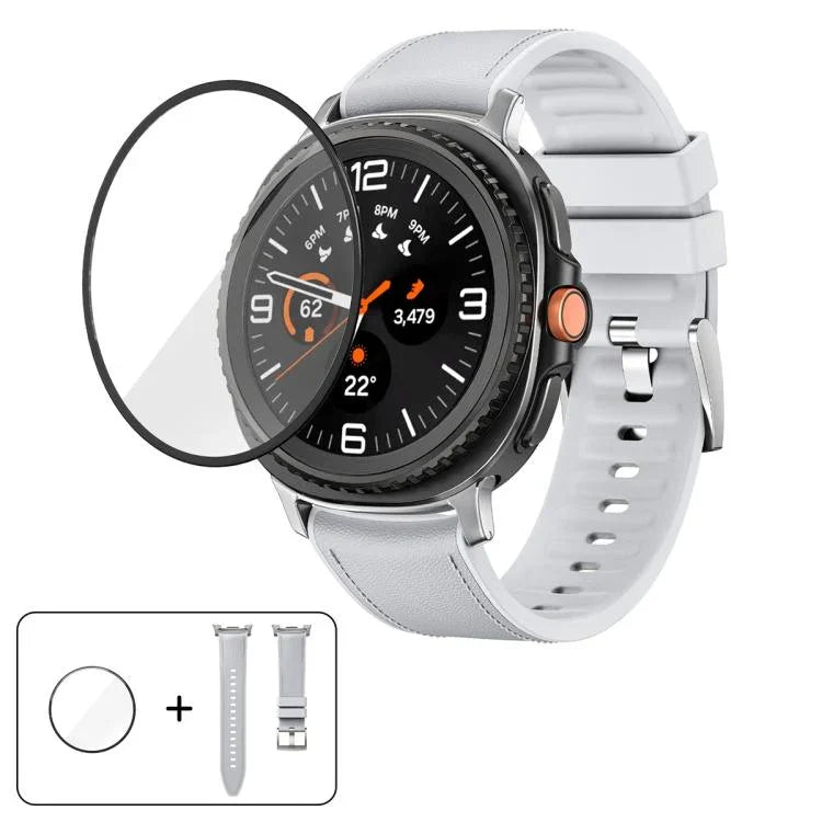 Dây Đeo Đồng Hồ Da Silicone Với Màng Cong 3D, Dành Cho Samsung Galaxy Watch8 Classic 46mm, Dành Cho Samsung Galaxy Watch8 44mm, Dành Cho Samsung Galaxy Watch8 40mm