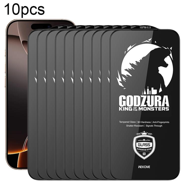 WK WTP-124 10 miếng kính cường lực 6D cong viền siêu mỏng HD phủ kín màn hình, dành cho iPhone 17 Pro Max, iPhone 17 Pro, iPhone 16 Pro / 17, iPhone Air, iPhone 16 Pro Max, iPhone 16 Plus / 15 Plus, iPhone 16 / 15, iPhone 15 Pro