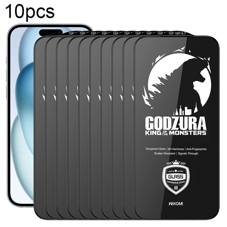 WK WTP-124 10 miếng kính cường lực 6D cong viền siêu mỏng HD phủ kín màn hình, dành cho iPhone 17 Pro Max, iPhone 17 Pro, iPhone 16 Pro / 17, iPhone Air, iPhone 16 Pro Max, iPhone 16 Plus / 15 Plus, iPhone 16 / 15, iPhone 15 Pro