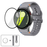 Dây đồng hồ silicone may sóng với phim cong 3D, dành cho Samsung Galaxy Watch6 44mm, dành cho Samsung Galaxy Watch6 40mm, dành cho Samsung Galaxy Watch6 Classic 43mm, dành cho Samsung Galaxy Watch5 44mm